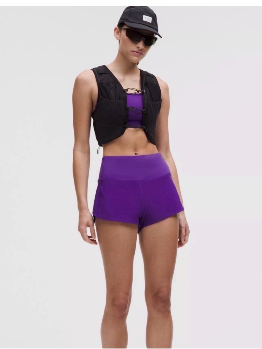 lululemon speed up shorts 2.5” in college purple color